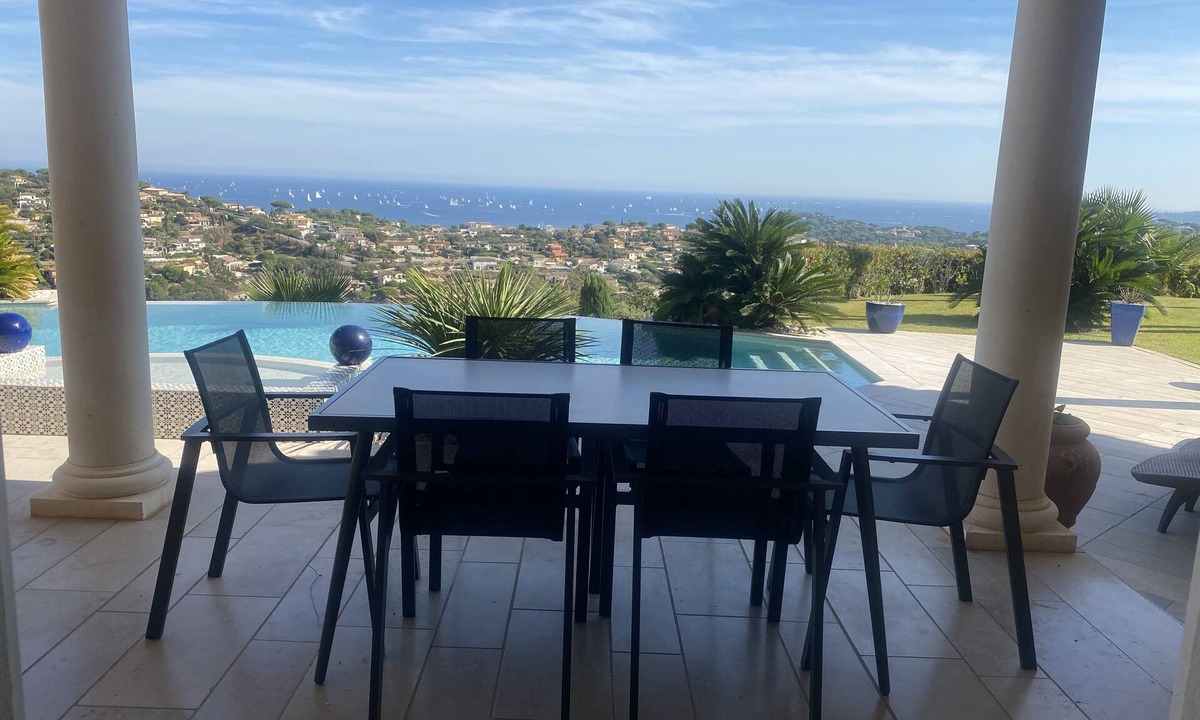 Sainte-Maxime Villa | Air-conditioned villa beautiful sea view infinity pool private domain quiet golf 18