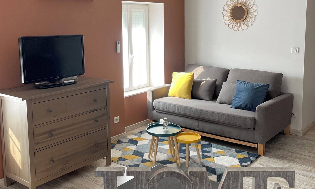 Saint-Just-la-Pendue Apartment | Charming apartment .. in visible stones bright cozy modern in the countryside