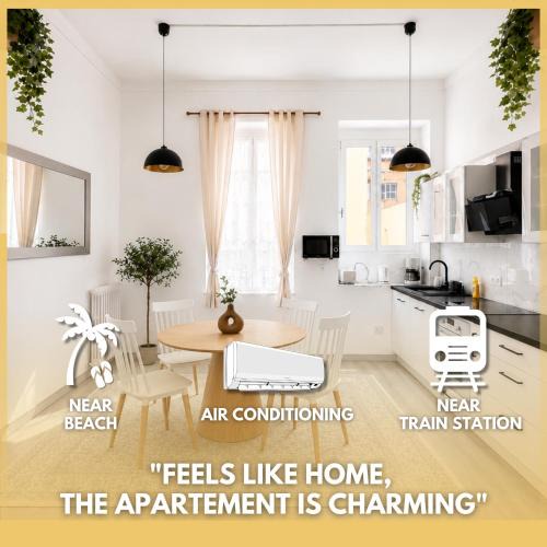 Centre Ville-Gare Apartment | L'Échappée de Nice Riviera I Centre-ville I Climatisé I Proche Gare et Plage I Idéal Couple et Famille I Business