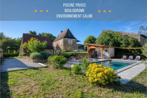 Castels House | Maison charmante, piscine, boulodrome, calme, "Glycine"