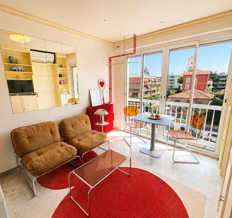 Cros-de-Cagnes Apartment | Retro Chic Studio - Air Conditioning - Bright