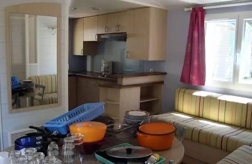 La Cassagne House | Camping de la Grande Prade * - Residence Mobile comfort walnuts with semi-covered wood terrace 18 m2 6 people