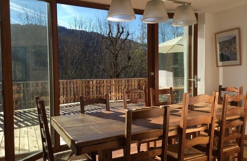 Les Gets Apartment | In a beautiful chalet, large apartment, mountain view, garden, terrace, sauna