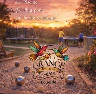 Ecueille Apartment | La grange des 3 colibris - Billard - Piscine - Terrain pétanque - Ping pong - Wifi proche Beauval
