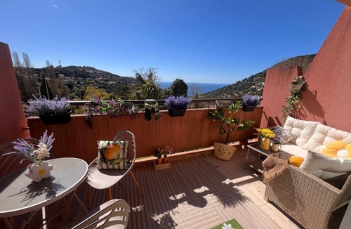 La Turbie Apartment | Le Balcon de Monaco, Panoramic sea view pool, South-facing terrace