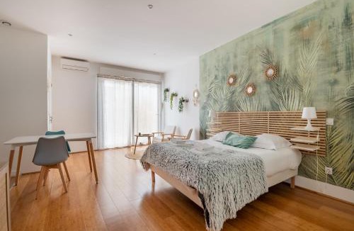 Bordeaux Sud Apartment | Le Bambou: Grand studio au calme, Climatisé, 5 min de la Gare