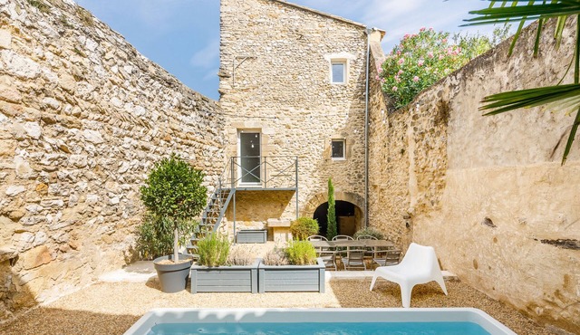 17th-century village house with a private pool, not overlooked, quiet, ideal for families