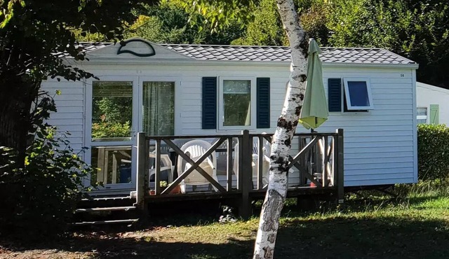 Campsite l'Echo du Malpas* - Comfort mobile home 27m²/2 bedrooms + TV + Uncovered terrace (Riverside) 6 people