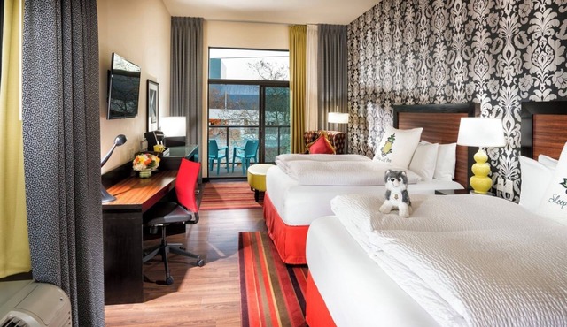 Diva Two Queen Junior Suite at Staypineapple, The Maxwell Hotel, Seattle Center in Seattle