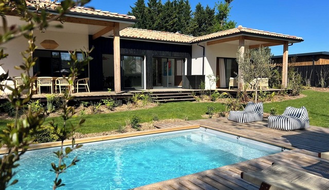 Family villa - 5 bedrooms - heated pool - air-conditioned - Bassin d'Arcachon