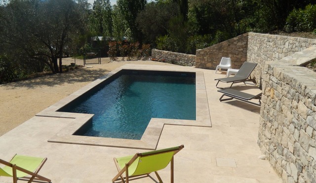 Gite with pool and view of Rocher Saint Julien