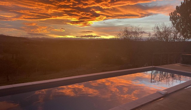 House with secluded shared pool in Ardèche scrubland near Pontd'Arc