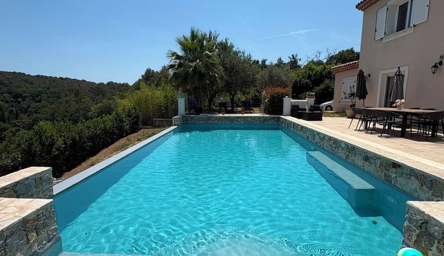 Large villa with a large pool and a gym