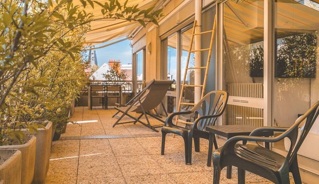 Les Bambous, appartement 3 chambres, parking et belle terrasse