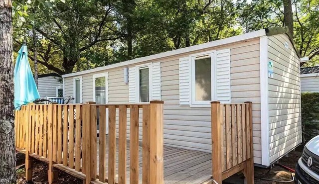 Mobile Home | Comfort | 2 Bedrooms | 4 Guests | Raised, Uncovered Deck | A/C