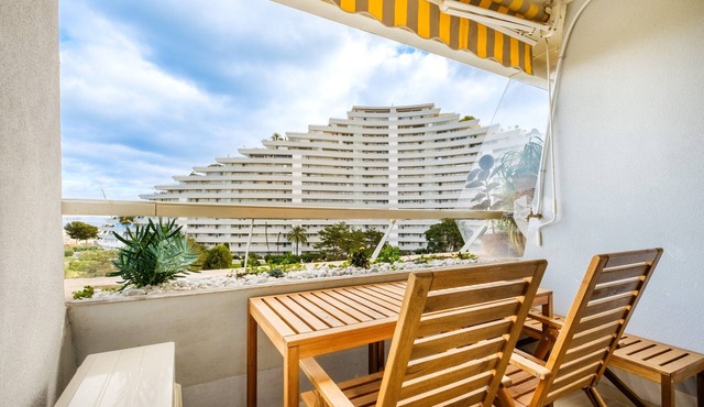 Studio Apartment '4p Blacon Vue Mer - Parking' with Balcony