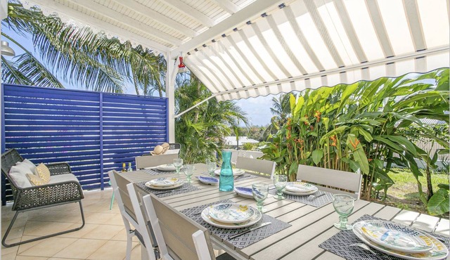 Villa Mango 250 meters from the beach on foot Tropical garden Teleworking space in Sainte-Luce