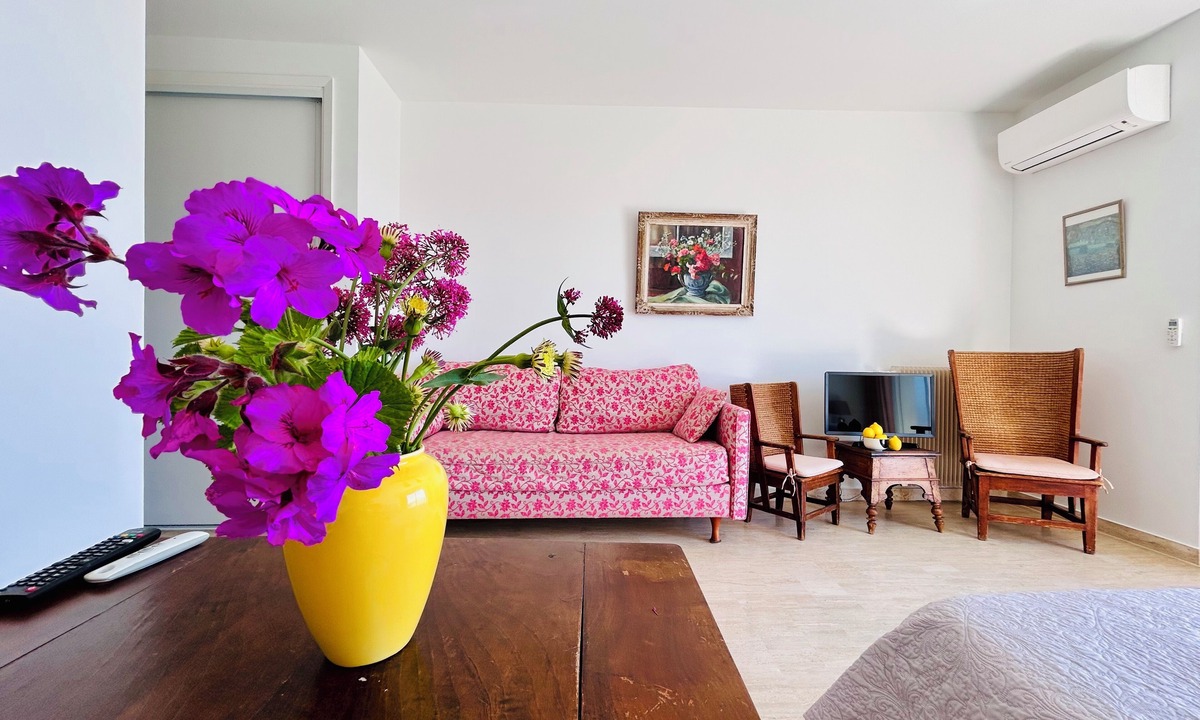 Villefranche-sur-Mer Apartment | Breathtaking sea view, studio with balcony and parking in magnificent estate