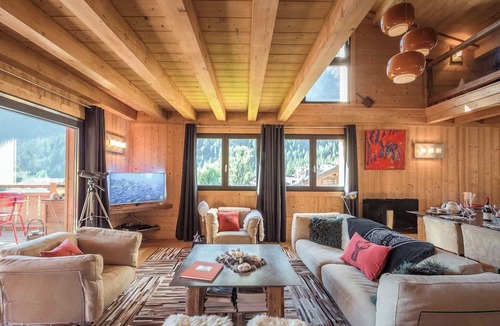 Les Bossons Apartment | Les Ecrins des Bossons - Terrasse - vue Mt.Blanc