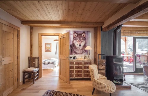 Les Bossons Apartment | Les Ecrins des Bossons - Terrasse - vue Mt.Blanc