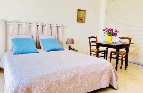 Villefranche-sur-Mer Apartment | Breathtaking sea view, studio with balcony and parking in magnificent estate